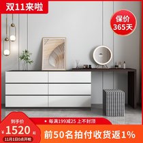 Modern simple bedroom dressing table storage cabinet integrated light luxury small apartment multi-function retractable bucket dressing table