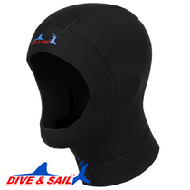 DIVESAIL1mm diving hat men diving equipment swimming cap 3mm warm sunscreen snorkeling with shoulder head cover female