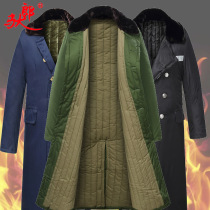 Army cotton coat green men winter thick long security cotton clothing cold storage cold protection work clothes northeast cotton jacket