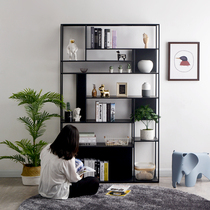 Iron Vatican Nordic iron landing bookshelf simple creative living room office study industrial wind storage rack iron