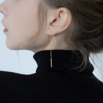 Sterling silver Korean simple ear chain female temperament long tassel ear line 2020 new earrings hypoallergenic female
