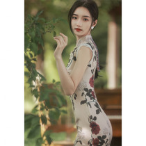 Rsemnia summer new cheongsam skirt temperament young retro Republic of China style sexy lace edge mid-section skirt