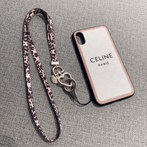 Mobile phone lanyard female neck rope Korean chain net Red sling car key pendant high-end strong and durable chain
