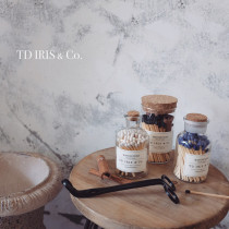 TD IRIS scented candle special match bottle creative vintage black head fire light cigarette cigar long fire