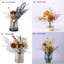 Orange finished product emulation floral modern light lavish style decent board room Dining Room Tea Table Negotiation Table Soft Dress Fake Floral Furnishing