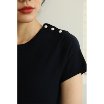 Miss Hua tooth Chen Aijia hot sale private clothing real color color button knitted top knitted dress skirt women Summer