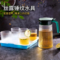 Cold kettle glass heat-resistant high temperature explosion-proof water bottle household large-capacity cool white boiling water cup teapot set cold kettle