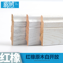 Green white solid wood open paint skirting line red oak white oak antique patch 8cm10cm