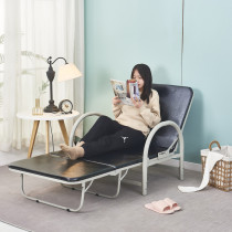 Multifunctional folding bed single household lunch break nap escort board board four fold small apartment sofa iron bed