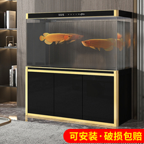 Fish tank aquarium large living room household feng shui cash money free water super white glass bottom filter filter Dragon and Fish Tank