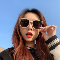 Sunglasses female senior sensation ins big face slim anti-UV retro sunglasses 2022 new wave driving men