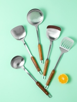 304 stainless steel shovel spoon fried spoon pear flower handle iron shovel fried spoon kitchenware set