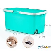 Handle pool plastic mop pool with drainage toilet balcony narrow rectangular washing mop pool bucket pulley household