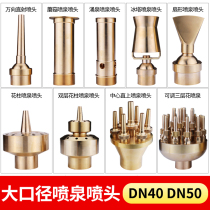 Fountain Nozzle Large Diameter All Copper Yongquan Mushroom Wanxiang Rock Courtyard Landscape Pool Shower DN40DN50