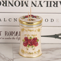 Eurostyle Toothpicks Boxes Creative Toothpicks Box Light Lavish Home Personality Restaurant Hotel Upscale Cute Plastic Mesh Red Portable