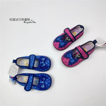 Out of the day 14-19cm Girls princess shoes Canvas bow Frozen baby dance shoes soft sole kindergarten