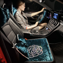 Car single butt cushion diamond-encrusted four seasons universal retro monolithic backrestless seat cushion Goddess car interior set
