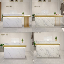 Clothing store bar counter cashier Shop beauty salon small front desk reception desk counter European-style simple imitation marble