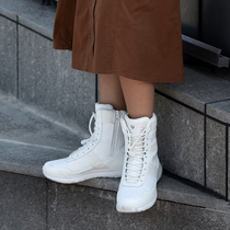 Nuoshilan 19 new outdoor casual womens non-slip warm sports mountaineering hiking snow mid-top shoes