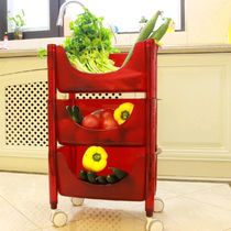 AMITY HOME Cart Outlet European and American Kitchen Shelve Vegetable fruit snacks with wheels can be moved