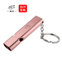 North Wolf outdoor survival whistle double tube high frequency explosion sound aluminum alloy whistle mountaineering disaster prevention training bird whistle multi-color 0613
