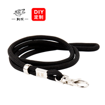 North Wolf outdoor survival whistle special cotton round rope black white neck rope non-slip whistle long rope black 017