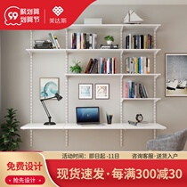 Meidas hanging wall bookshelf bedroom wall partition shelf custom study creative desk bookshelf combination home