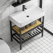 Washbasin cabinet combination bathroom washbasin Floor-to-ceiling small apartment balcony Ceramic integrated washbasin Wash basin