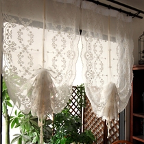 American country short curtain half Curtain air curtain lift curtain lifting curtain floating window Roman curtain kitchen curtain Kevin