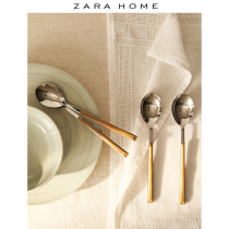 Zara Home imitation wood handle stainless steel spoon household spoon spoon 4-piece set 42210300700