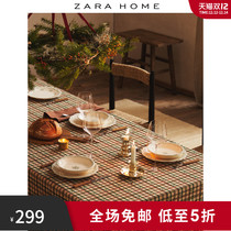 Zara Home Nordic restaurant decorative table cotton plaid and heart-shaped tablecloth tablecloth 41202021098