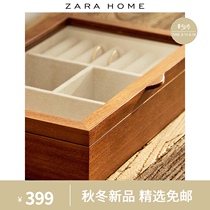 Zara Home Retro natural color Wooden jewelry necklace Ring Jewelry Box Storage Box 47161452700
