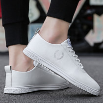 Mens shoes 2022 spring new fashion casual 100 hitch low help shoes men genuine leather minimalist young white shoes