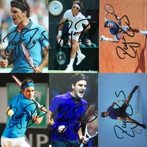 Federer Djokovic signed photo Nadal Halepkopberkovevova Tim