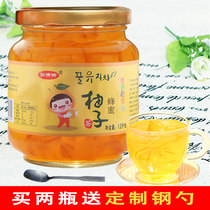 Jun Qingqing honey grapefruit tea 1Kg canned brewing water to drink baked milk tea raw fruit tea jam on behalf of hair