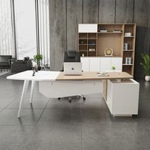 Creative boss desk office table and chair combination simple modern fashion board large class desk manager table single