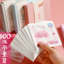 Click Bears Hands Tent Sticker Hand Ledger Material Tools Paste Paper Handbill Suit Big Gift Bag Small Stickers Suit 100 sheets and paper stickers Ins cute Girl Cane Decorative diy one