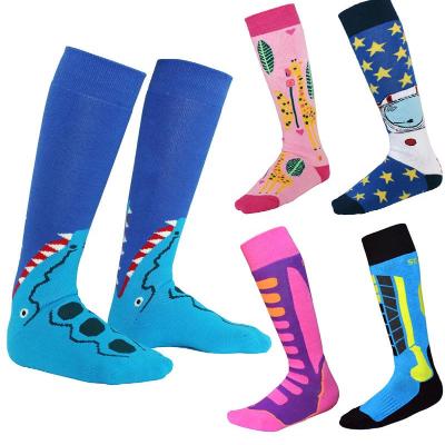 Parent-child ski socks Children adult family sports thickened cotton socks Warm towel bottom stockings