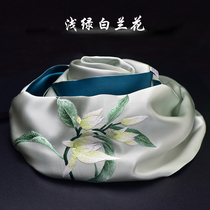 Chengdu specialty Shu embroidered hand embroidered scarf souvenir Chinese style mulberry silk silk embroidered silk scarves abroad to send foreigners