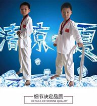 Full Cotton Spring Summer Adult Children Taekwondo Taekwondo Long Sleeve Short Sleeve Pure Cotton Men And Women Taekwondo Clothing Training Clothing