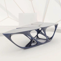 mesa table designer creative personality glass steel polygon hollow tea several modern household models
