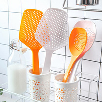 Japanese high temperature resistant household kitchen size plastic silicone filter ultra-fine dense net colander scoop noodle dumpling spoon