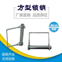 Square lock pin D-type safety pin Insurance pin Cylindrical pin Spring pin Square pin card pin M5M6M8M9M10M12