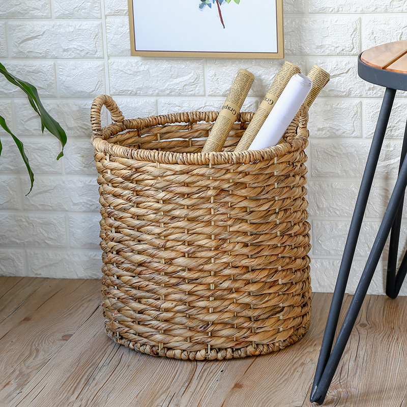 Clothing dirty basket Round carry hand-picked bucket flower pot cover Hand laundry dirty clothes bucket to collect basket size