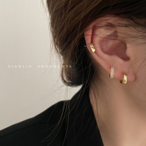 Delicate and small inlaid diamond Diamonds Ear Nails 2023 New Tide Suit Earrings Womens Little Crowd Design Superior Ear Accessories