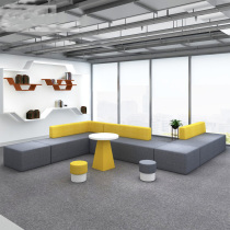 Minimalist Modern Day Guest Reception Talks Lounge Sofa Creative Casual Couch Combo Corner Cloth Art Office