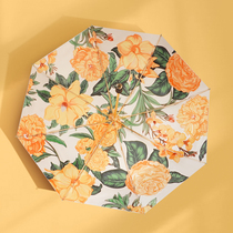 Japan Direct Mail CK Sun Umbrella Female Super Sun Protection Ultraviolet Folding Sunny and Dual-use Black Glue Sunshade upf50 