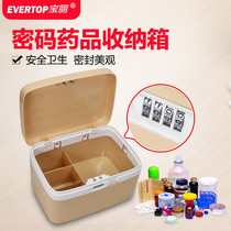 Paoli Family with medical box Health first aid box Children small medicine box medicine containing cartridge lock password box