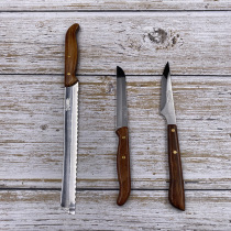 Portugal ICEL imported kitchen wooden handle knife Fruit carving auxiliary food knife serrated bread knife Western steak cutting knife