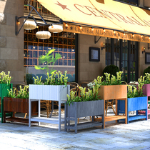Outdoor flower box Portfolio Sales Department Partition Planting Flower Trough Extra-swing Outdoor Greening Fence Commercial Street Guard flowerbeds